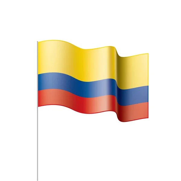 Bandera de Colombia, vector de ilustración — Archivo Imágenes Vectoriales