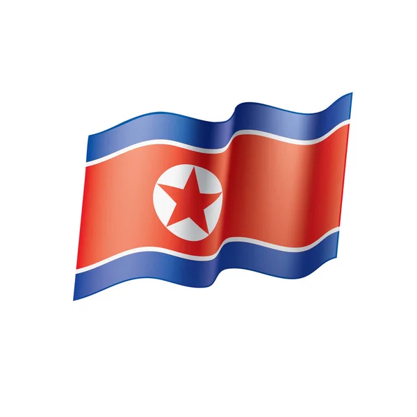Kuzey Kore bayrağı, vektör illüstrasyonu — Stok Vektör
