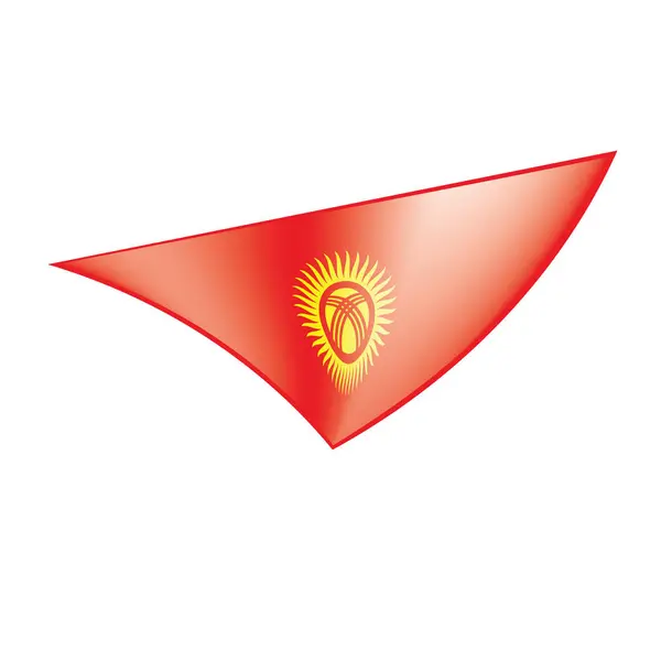 Kirgizja flaga, ilustracji wektorowych — Wektor stockowy