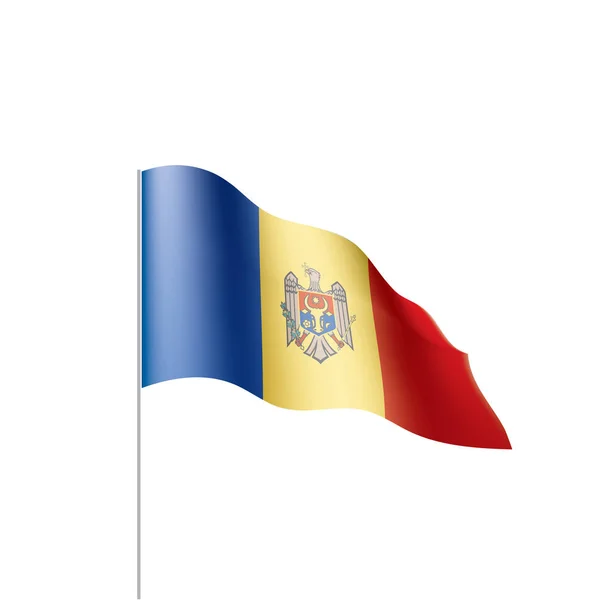 Drapeau Moldavie, illustration vectorielle — Image vectorielle