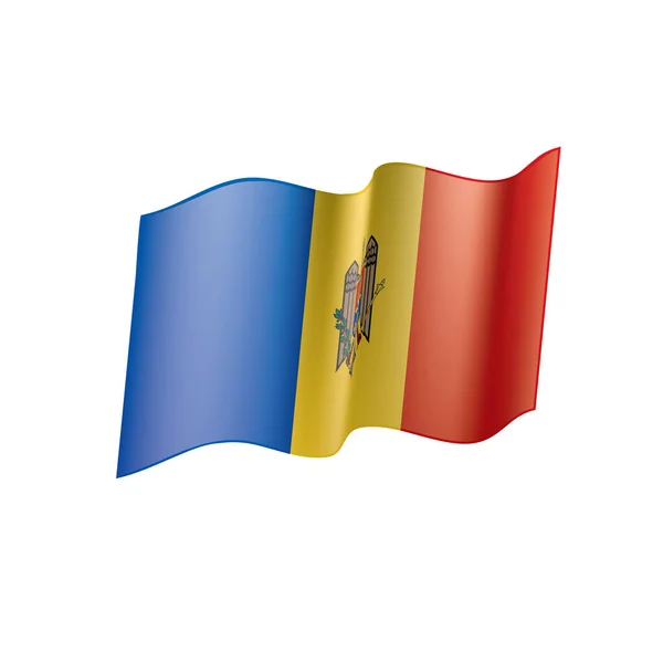 Drapeau Moldavie, illustration vectorielle — Image vectorielle