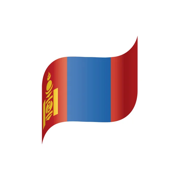 Mongoliet flagga, vektorillustration — Stock vektor
