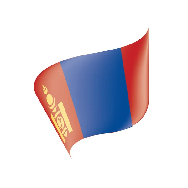 Mongoliet flagga, vektorillustration — Stock vektor