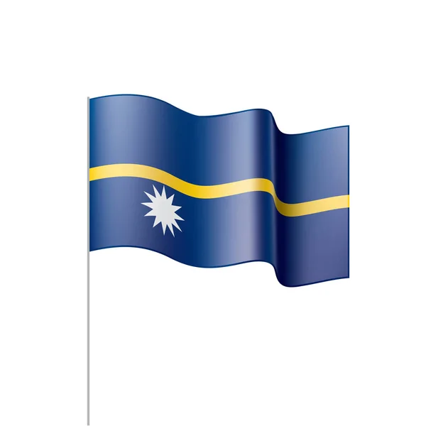 Drapeau Nauru, illustration vectorielle — Image vectorielle