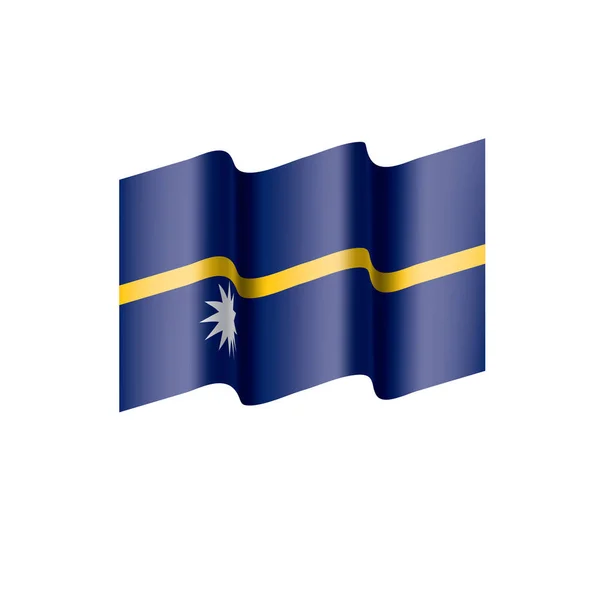 Naurus flagga, vektorillustration — Stock vektor