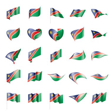 Namibya bayrak, vektör çizim