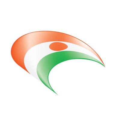 Nijer bayrak, vektör çizim