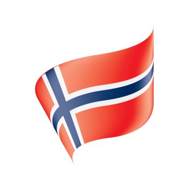 Norveç bayrağı, vektör illüstrasyonu