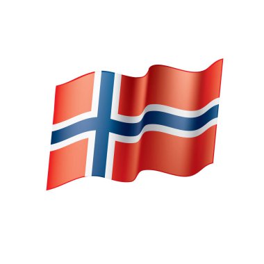 Norveç bayrağı, vektör illüstrasyonu
