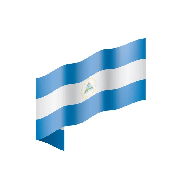 Nicaragua flag, vector illustration — Stock Vector