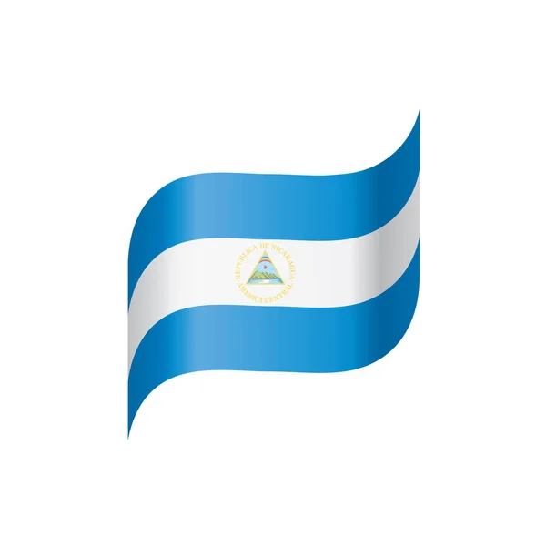 Bandera de Nicaragua, vector de ilustración — Archivo Imágenes Vectoriales