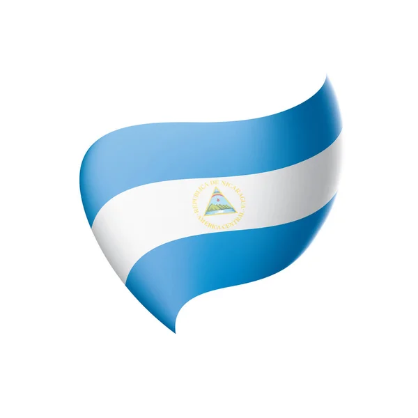 Bandera de Nicaragua, vector de ilustración — Archivo Imágenes Vectoriales