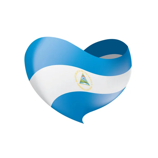 Bandera de Nicaragua, vector de ilustración — Vector de stock