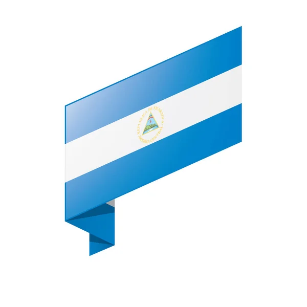Vlag van Nicaragua, vectorillustratie — Stockvector