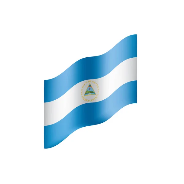 Bandera de Nicaragua, vector de ilustración — Archivo Imágenes Vectoriales