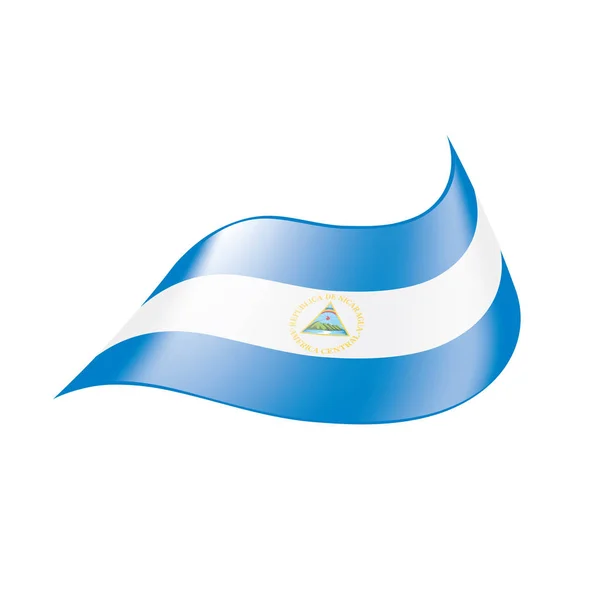Bandiera del Nicaragua, illustrazione vettoriale — Vettoriale Stock