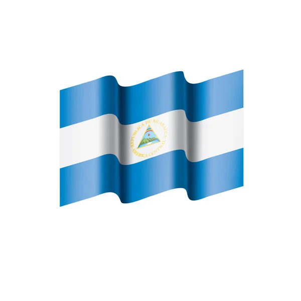 Bandera de Nicaragua, vector de ilustración — Archivo Imágenes Vectoriales
