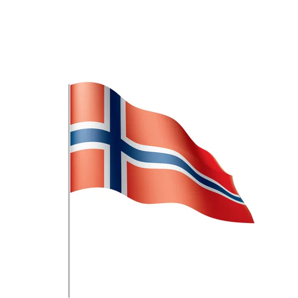 Noorwegen vlag, vector illustratie — Stockvector