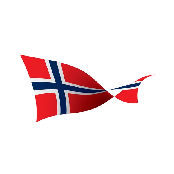 Bandera de Noruega, ilustración vectorial — Vector de stock