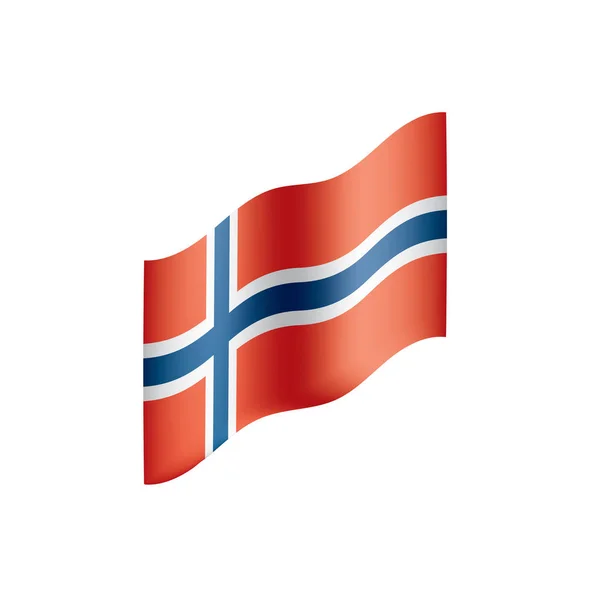 Norwegian flag, vector illustration — 스톡 벡터