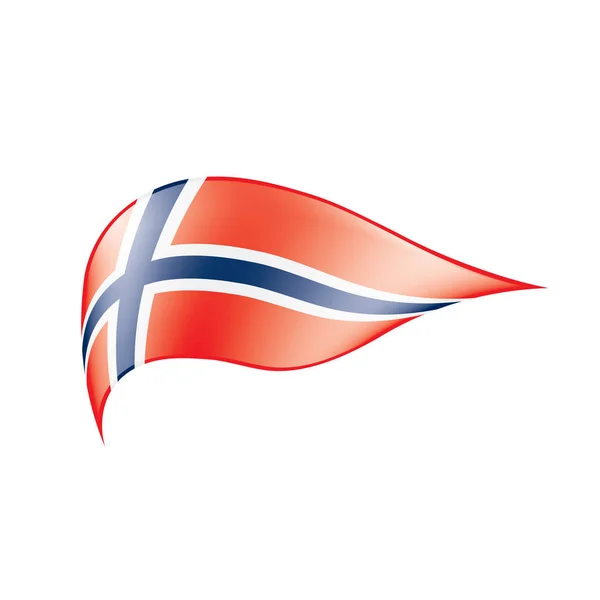 Flaga Norwegii, ilustracja wektora — Wektor stockowy