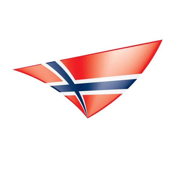 Norwegian flag, vector illustration — 스톡 벡터