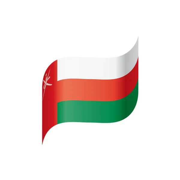 Oman flag, vector illustration — Stock Vector