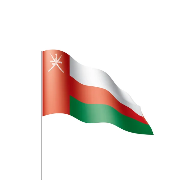 Bandera de Omán, ilustración vectorial — Vector de stock