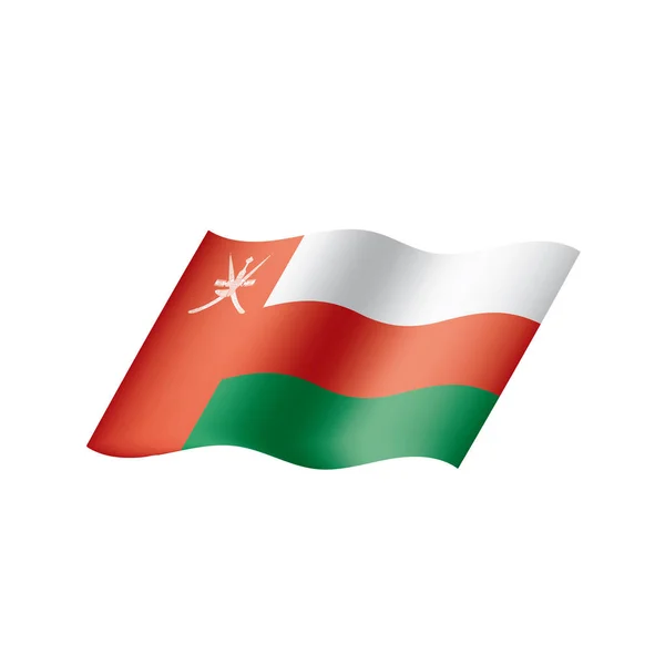 Omanische Flagge, Vektorillustration — Stockvektor