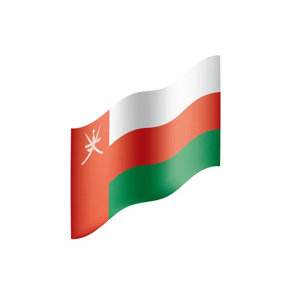 Omanische Flagge, Vektorillustration — Stockvektor