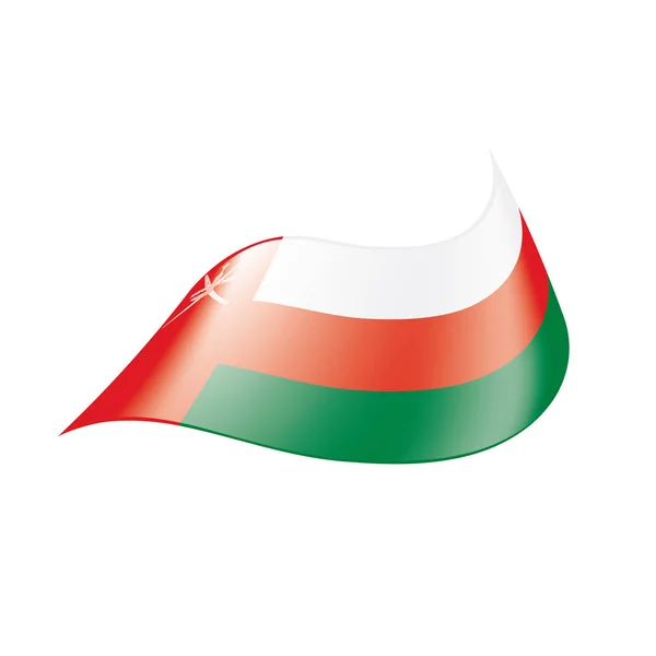 Vlajka Ománu, vektorové ilustrace — Stockový vektor