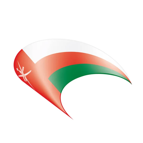 Vlajka Ománu, vektorové ilustrace — Stockový vektor