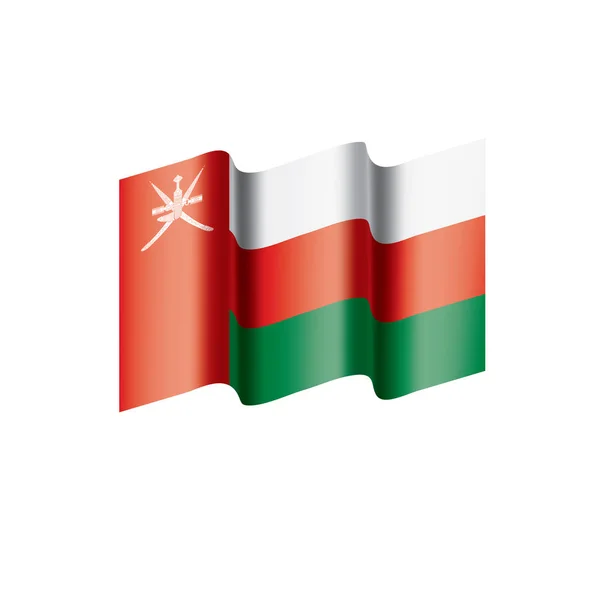 Bandera de Omán, ilustración vectorial — Archivo Imágenes Vectoriales