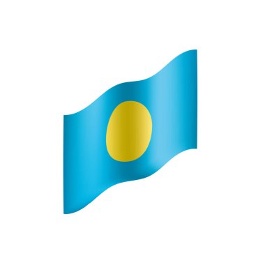 Palau bayrak, vektör çizim
