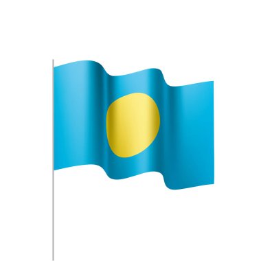 Palau bayrak, vektör çizim