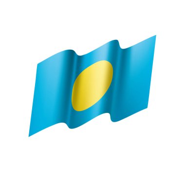 Palau bayrak, vektör çizim