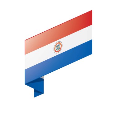 Paraguay bayrak, vektör çizim