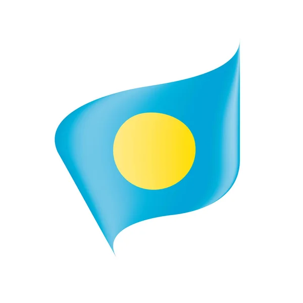 Bandeira de Palau, ilustração vetorial — Vetor de Stock