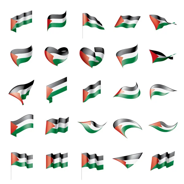 Palestina flagga, vektorillustration — Stock vektor