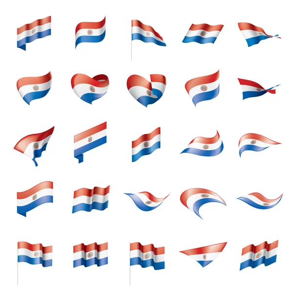 Bandera de Paraguay, vector de ilustración — Vector de stock