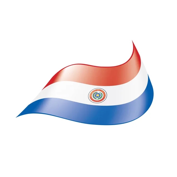 Vlag van Paraguay, vectorillustratie — Stockvector