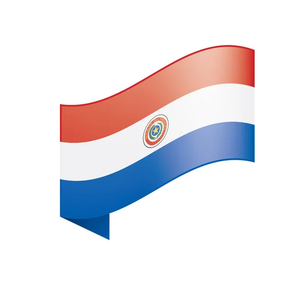 Bandiera del Paraguay, illustrazione vettoriale — Vettoriale Stock