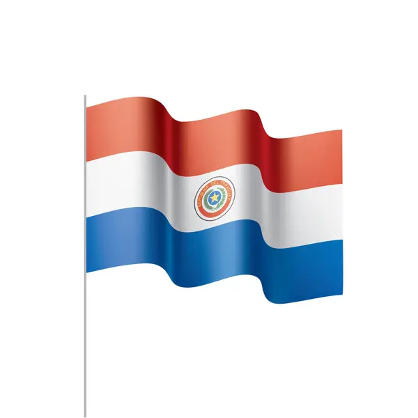 Vlag van Paraguay, vectorillustratie — Stockvector