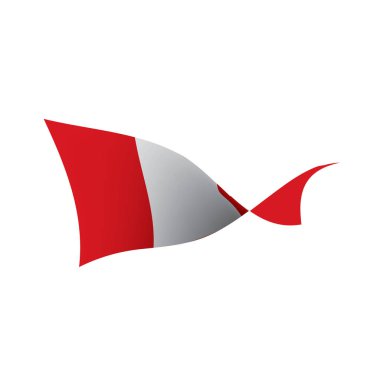 Peru bayrağı, vektör çizim