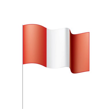 Peru bayrağı, vektör çizim