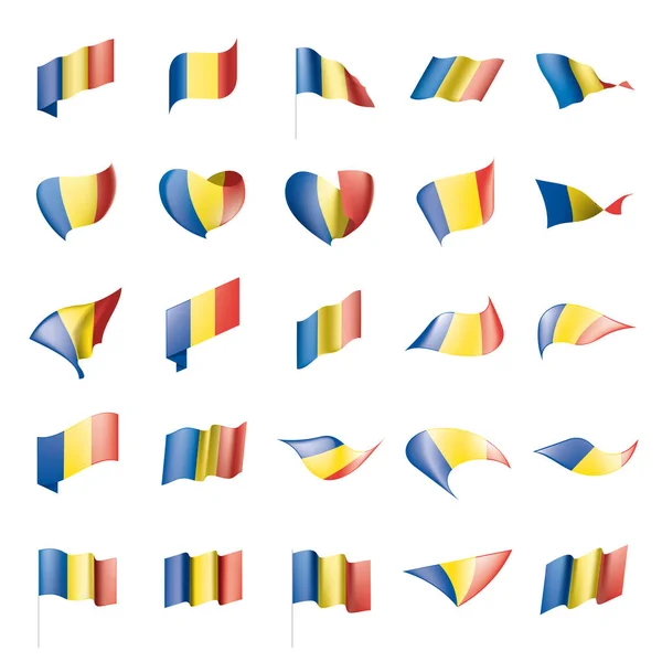 Romania flag, vector illustration — Stock Vector