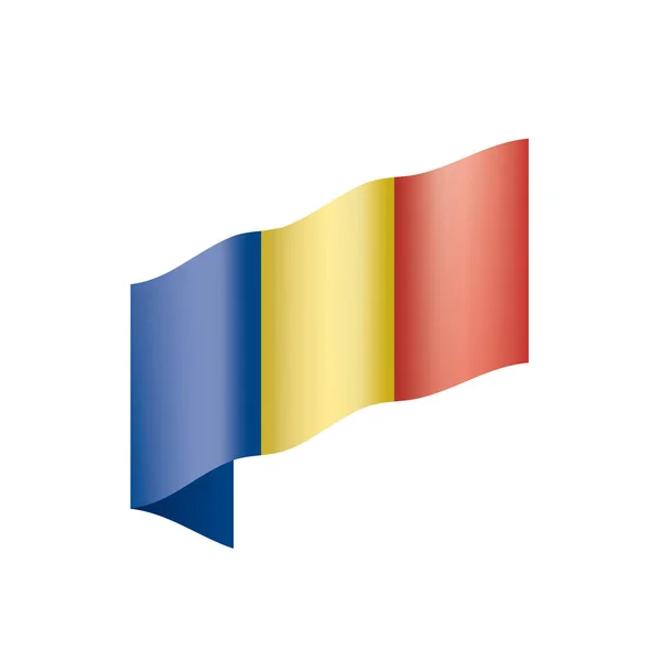 Romania flagga, vektor illustration — Stock vektor