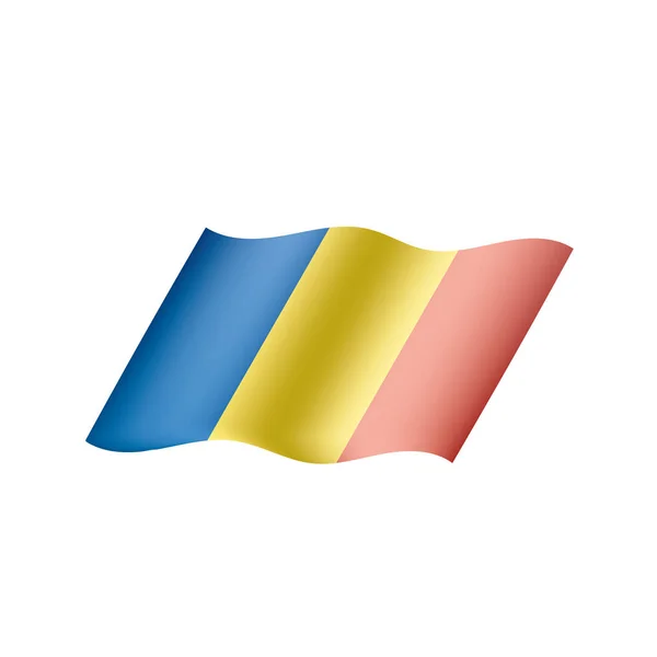 Romania flagga, vektor illustration — Stock vektor