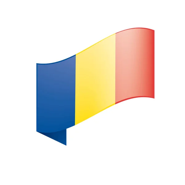 Romania flagga, vektor illustration — Stock vektor