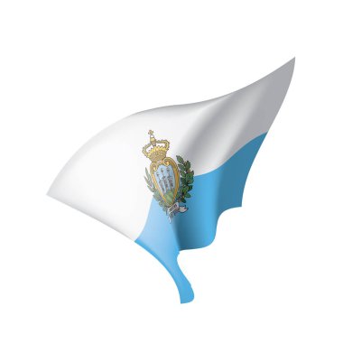 San Marino bayrağı, vektör çizim